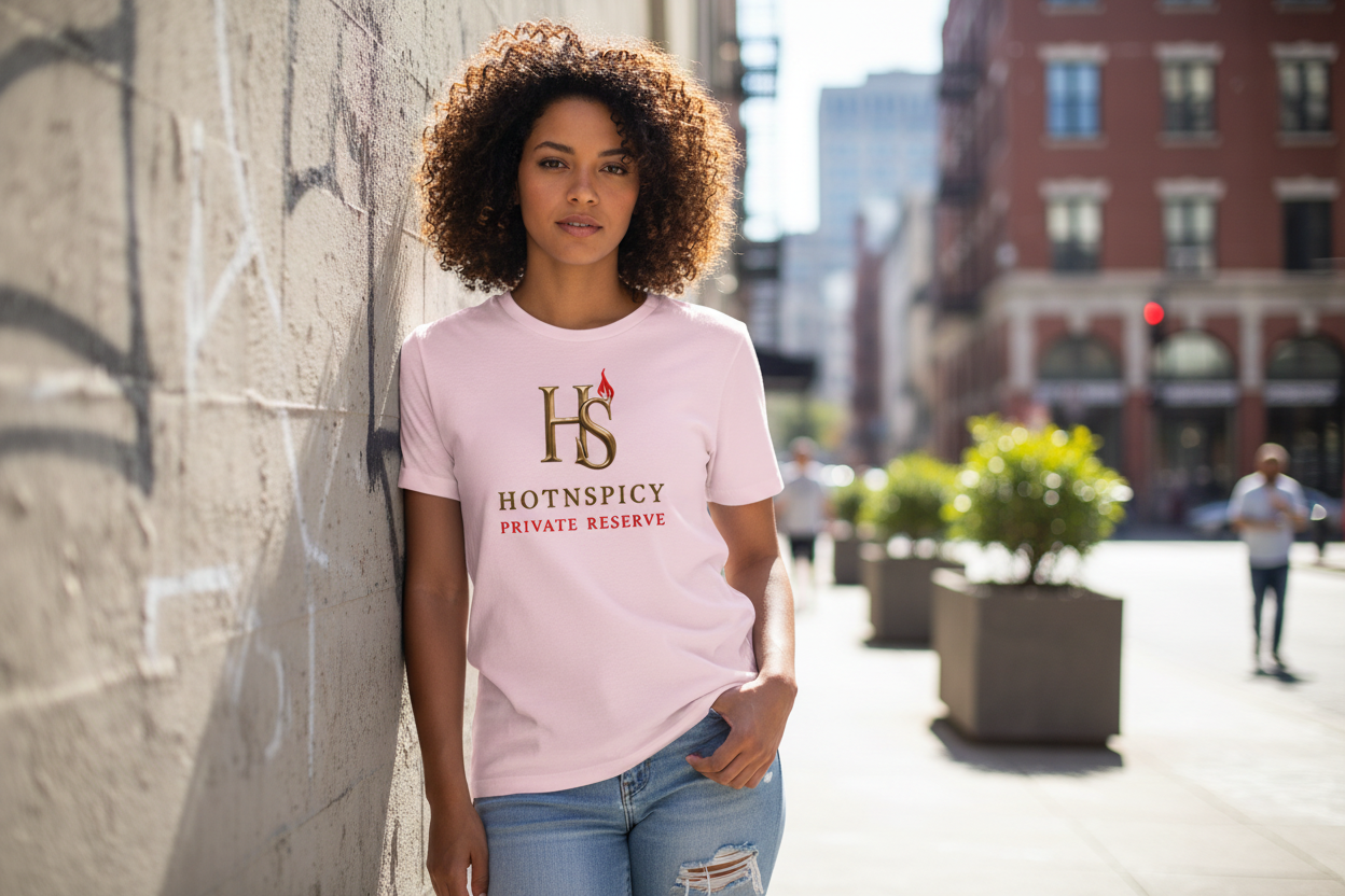 HotNSpicy Private Reserve Pink T-Shirt Mockup