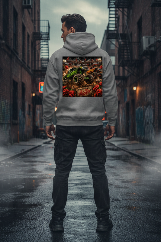 We Leave Tracks Monster Truck Hoodie